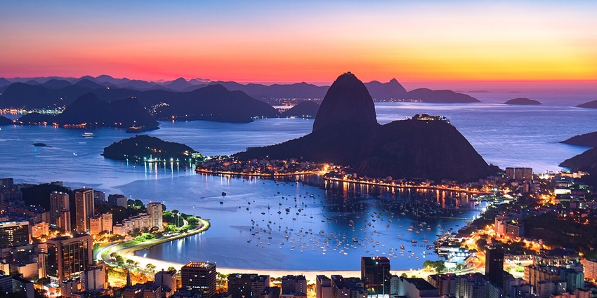 Christ the Redeemer statue overlooking the vibrant city of Rio de Janeiro, Brazil.